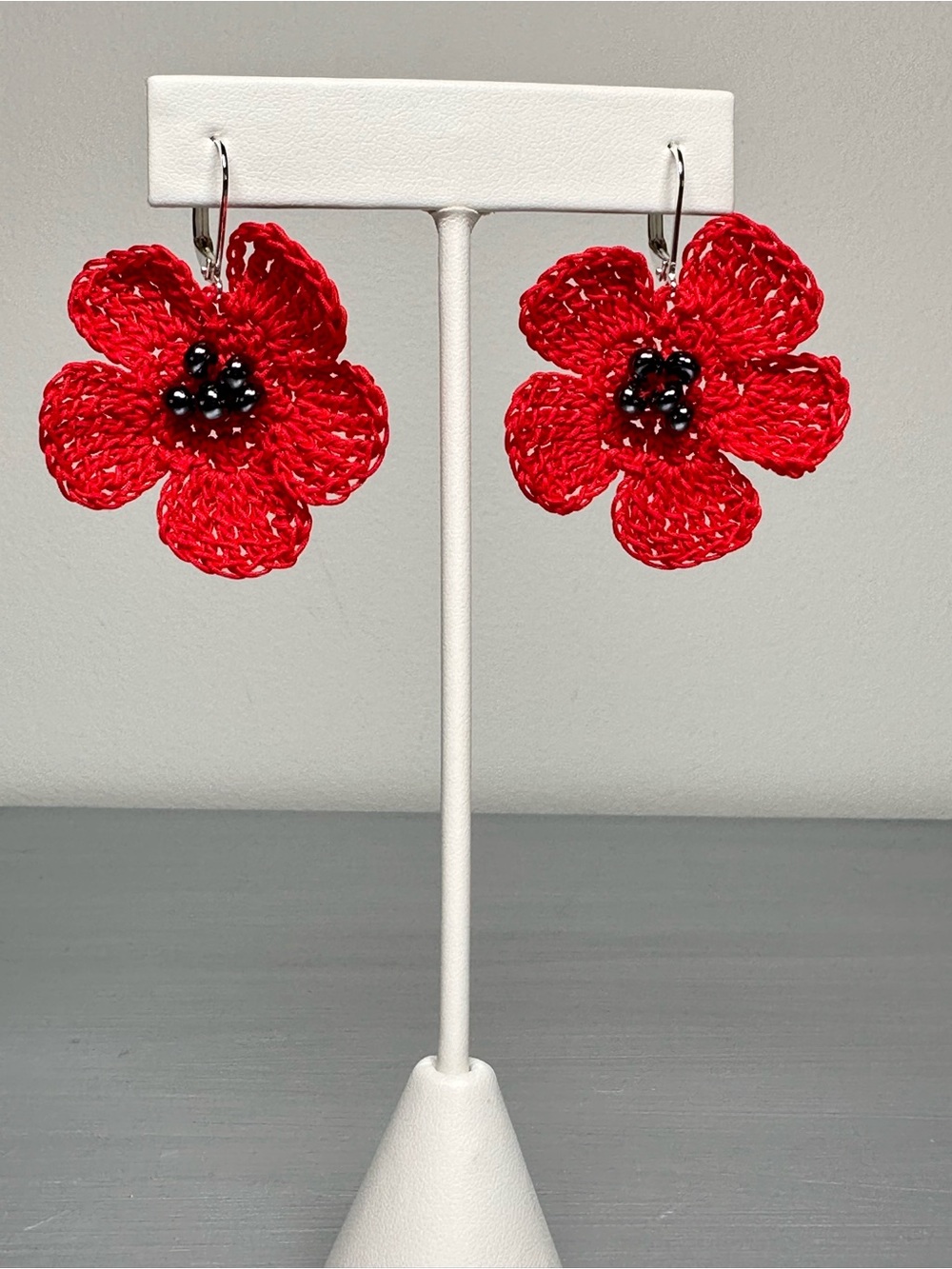 Handmade Crochet Floral Earrings